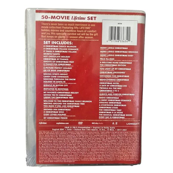 Lifetime 50-Movie Set Ultimate Holiday Movie Collection DVD Lionsgate Sealed - Picture 2 of 6